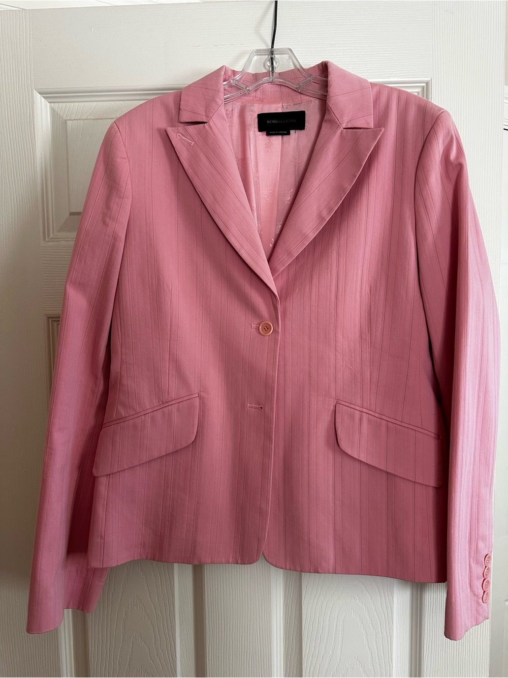 BCBGMaxAzria Pink Single-Button Blazer
